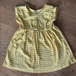 Hanna Andersson Yellow and White Striped Dress